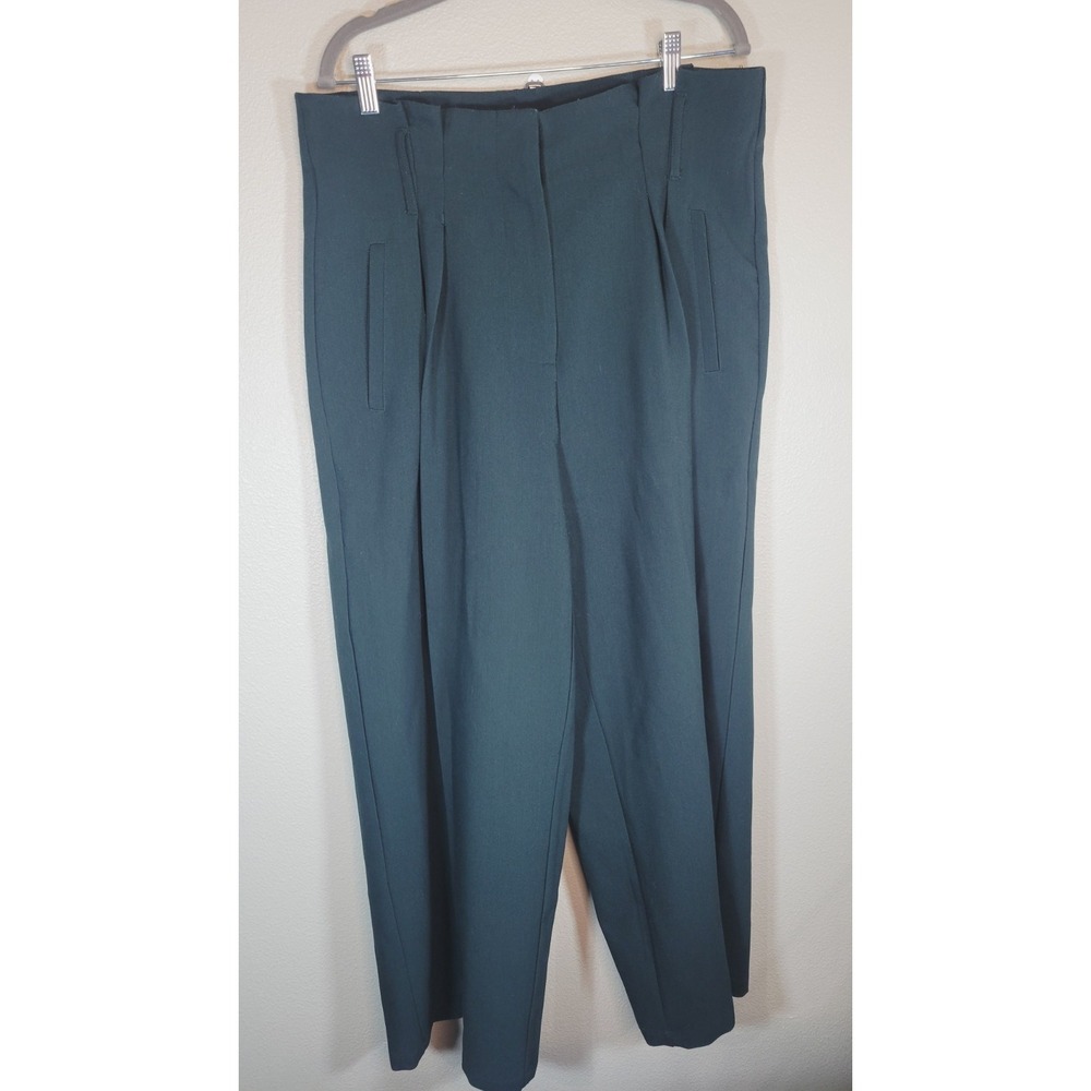 Adrianna Papell Wide Leg Trousers Womens 14 Green‎ Dress Pants